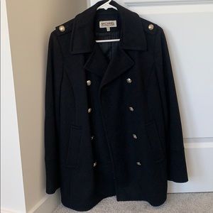 Michael Kors Black pea coat size 10
